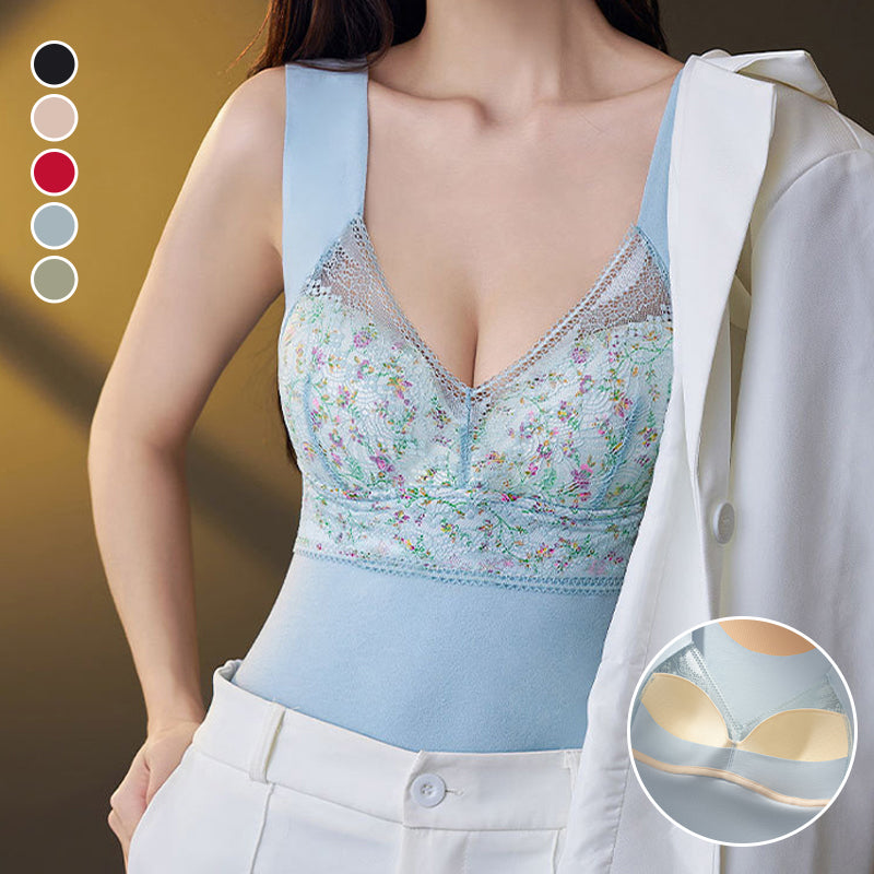 2-i-1 Inbyggd BH Spets Thermal Underwear