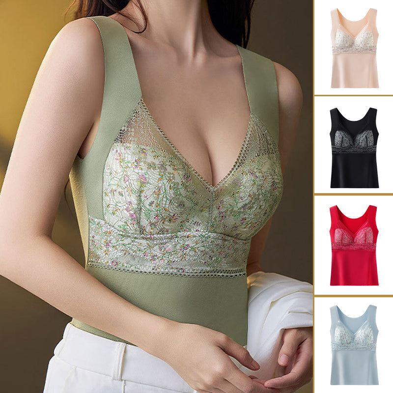 2-i-1 Inbyggd BH Spets Thermal Underwear